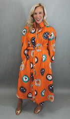 Autumn Medallion Midi Dress