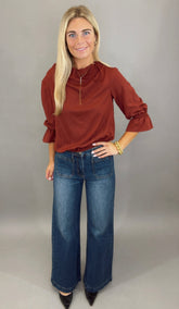 Micro Patch Pocket Wide Leg Jean