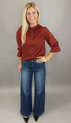 Micro Patch Pocket Wide Leg Jean