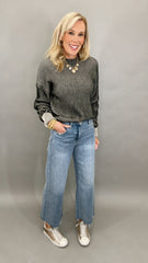 Scissor Cut Slim Wide Leg (med denim)