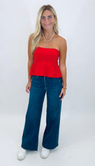 Pucker Up Peplum (red)