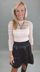 Lace Poise Top (beige)