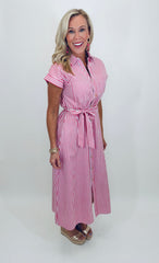 Pink Pop Shirt Dress
