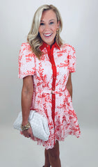 Prim & Playful Dress (red)
