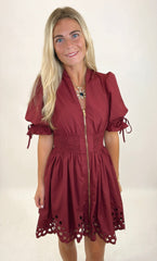 Easy Street Dress (burgundy)