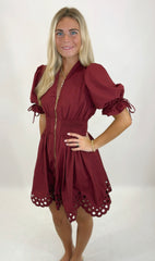 Easy Street Dress (burgundy)
