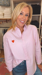 Heartbreaker Stripe Shirt (pink)