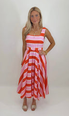 Sunset Sorbet Midi Dress