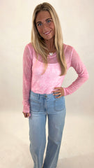 Sweet Pink Sheer Top