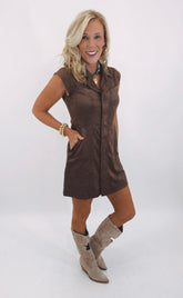 Saddle Up Suede Dress