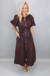 Zip & Sip Midi Dress