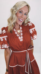 Laurel Lane Dress (rust)