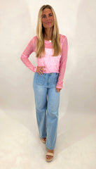 Sweet Pink Sheer Top