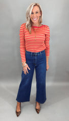 Savvy Stripe Top (red)