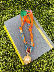 Regal Glow Scarf Necklace