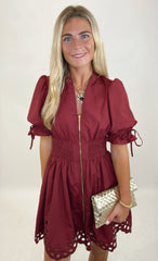 Easy Street Dress (burgundy)