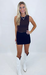 City Sleek Tank (coffee bean)