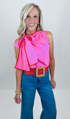 Tie the Knot Top (hot pink)