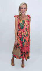 Pink Rio Midi Dress