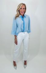 Just Right Button-Up (blue)