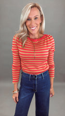 Savvy Stripe Top (red)