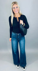 Buttoned Up Babe Top (black)