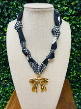 Midnight Bow Scarf Necklace
