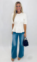 Tuck & Tailor Top (ecru)