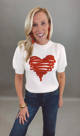 Scribble Sweetheart Sweater