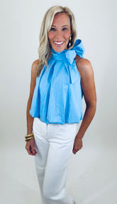 Tied to Perfection Top (blue)