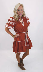 Laurel Lane Dress (rust)