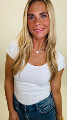 Cap Sleeve Scoop Tee