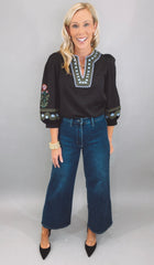 Hidden Pocket Denim Trouser