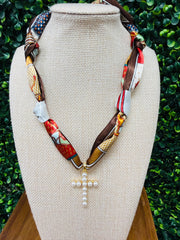 Pearled Path Scarf Necklace