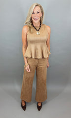 Suede Couture Top (camel)