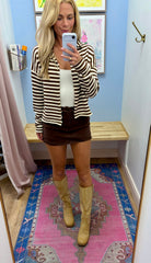 Go-To Denim Skort (brown)