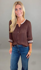 Sutton Blouse (chocolate)