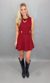 Poised Intent Dress (ruby)