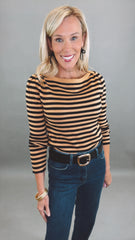 Savvy Stripe Top (black)
