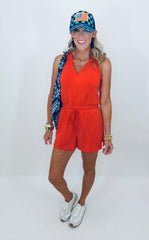Weekend Reset Romper (red)