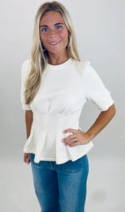 Tuck & Tailor Top (ecru)