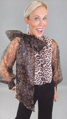 Wild Whimsy Bow Blouse