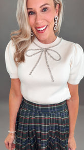 Dazzle Bow Sweater (cream)