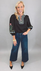 Hidden Pocket Denim Trouser