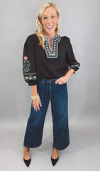 Hidden Pocket Denim Trouser