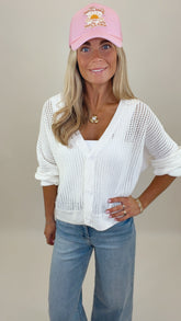 Coastal Knit Cardigan (white)