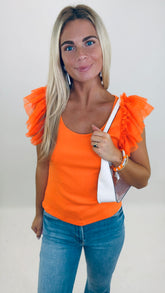 Tulle Time Top (orange)