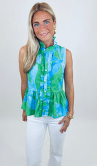 Flounce Factor Top (green)