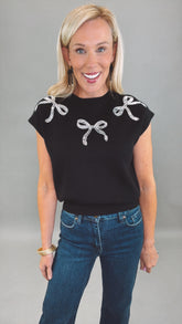 Showstopper Bow Sweater (black)