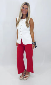 Slim Wide Leg Jean – Red Hot